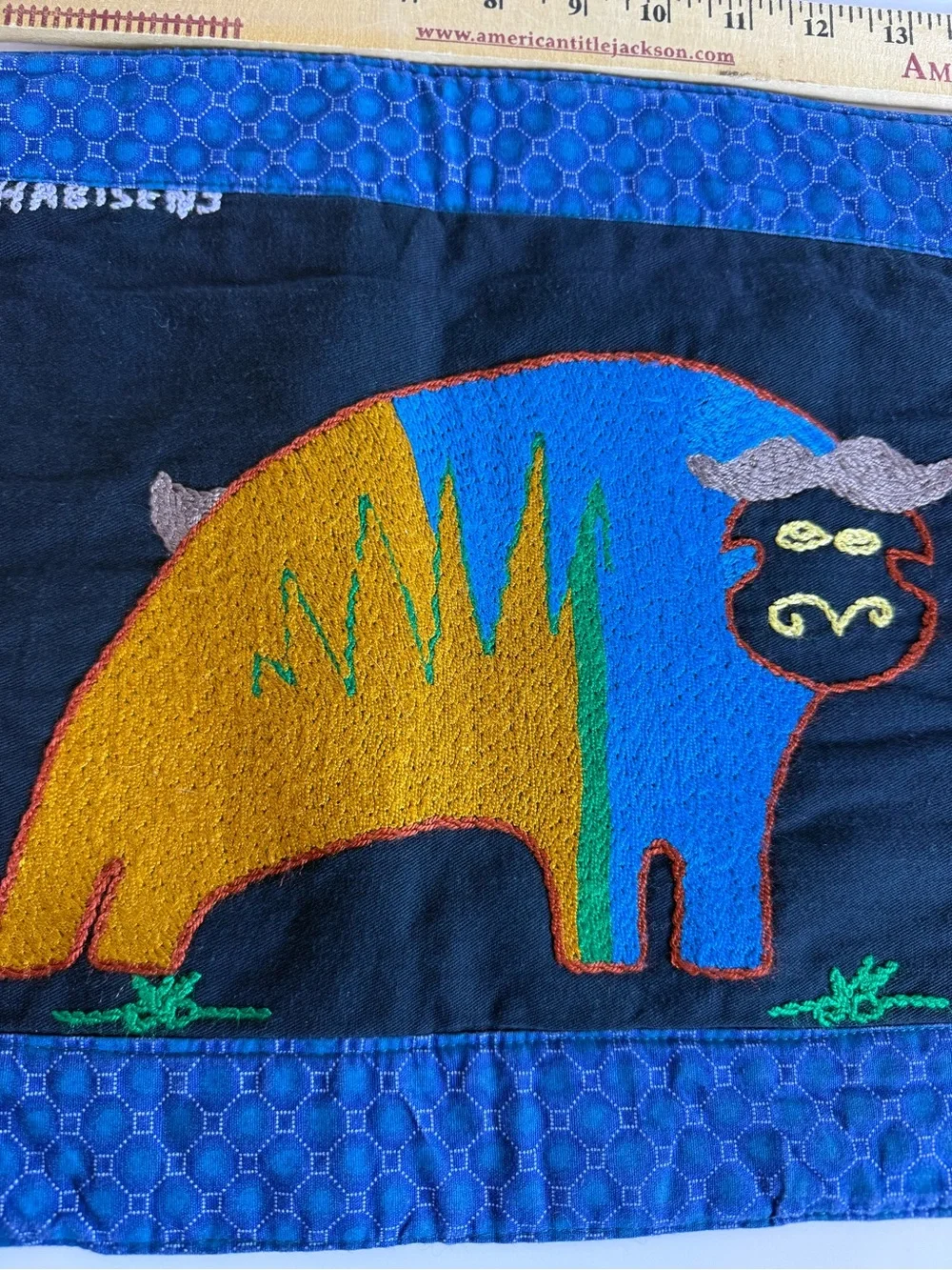 Tsitsikamma Eersterivier Hand Embroidered South African Folk Art Placemats Set 2